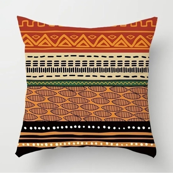 NWT 2 Accent Pillow Holiday Covers With Dancing Ladies or Geometric Stripes - Picture 3 of 5